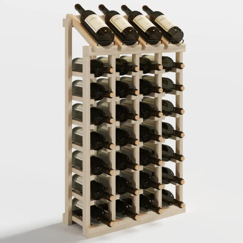 Modern Luxury Solid Pine Wine Rack (32 Bottles)