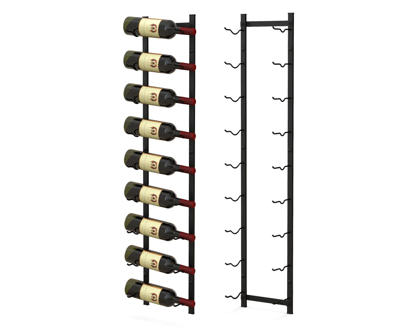 Luxury Wall Mounted Wine Rack - Screw to Wall